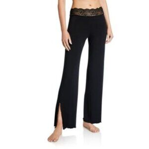 Samantha Chang Lace-Trim Jersey Lounge Pants